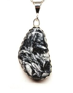 Black and White Pinolith Pendant