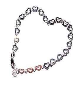 Sterling Silver Bracelet with Hearts