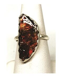 Red Ammonite Ring