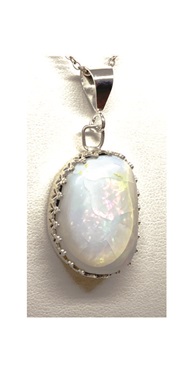 White Opal Pendant