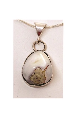 White Opal Pendant From Idaho