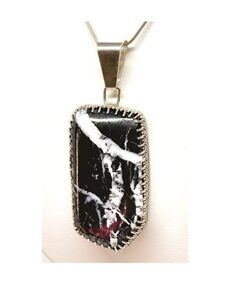 White Black Buffalo Pendant