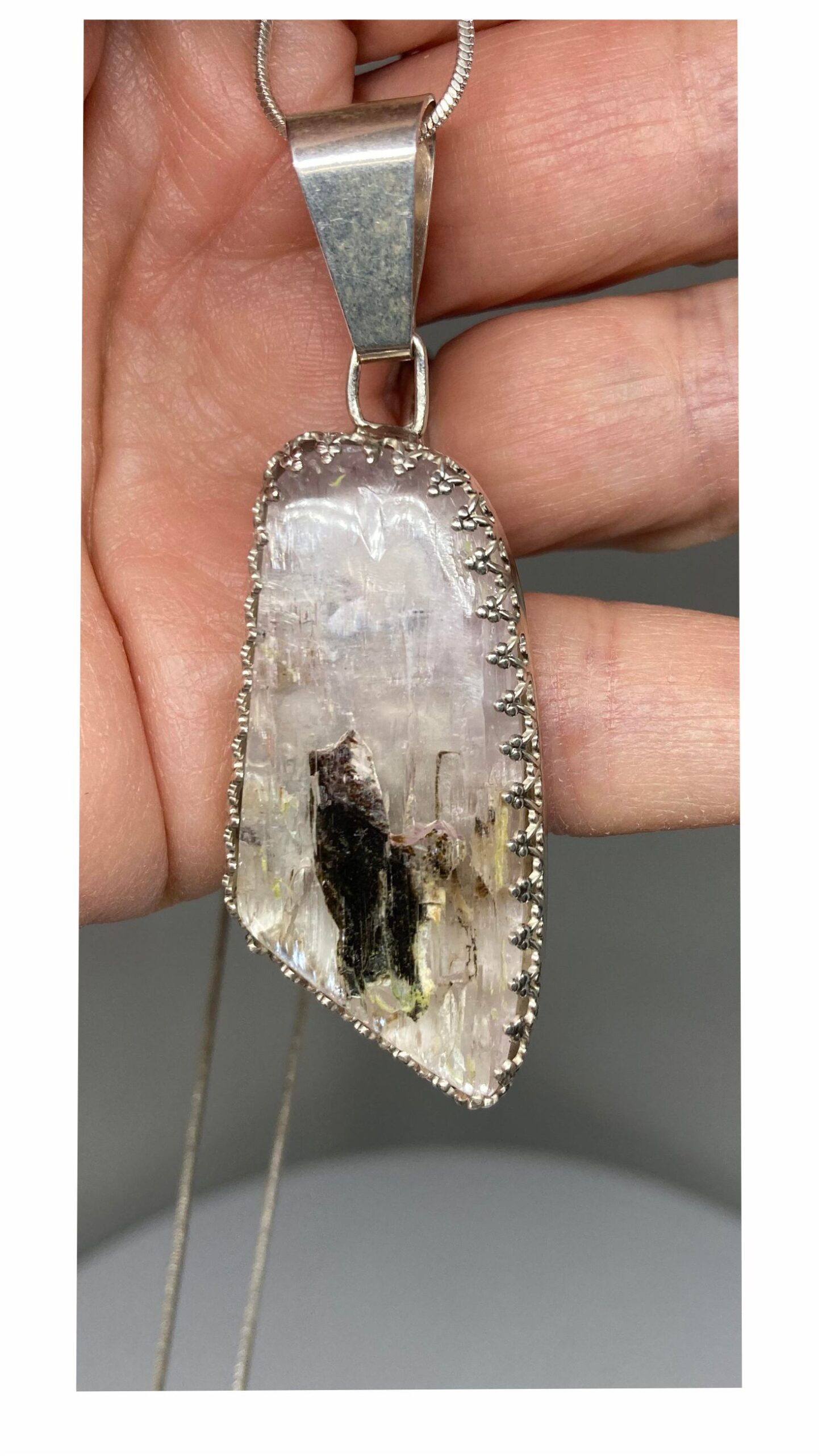 Clear Purple Amethyst Pendant