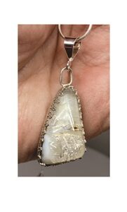 Clear White Opal Pendant