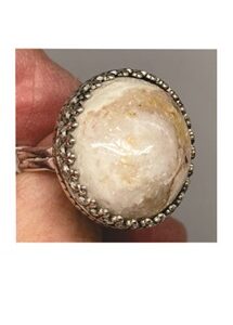 White Opal Ring