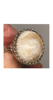 White Opal Ring