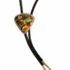 Turquoise Bolo with Brown Matrix Sterling Silver Tips