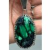 Variscite Emerald Rose Pendant Green A SOLD