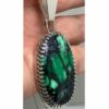 Variscite Emerald Rose Pendant Green A SOLD
