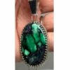 Variscite Emerald Rose Pendant Green A SOLD