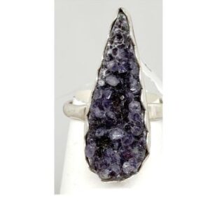 Amethyst Druzy Ring Purple