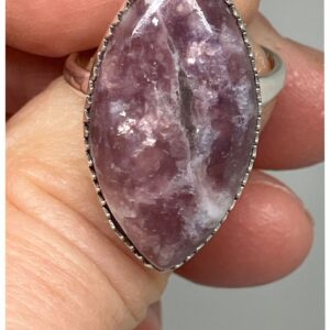Purple Lepidolite Ring