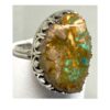Turquoise Ring Blue Brown M
