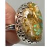 Turquoise Ring Blue Brown M