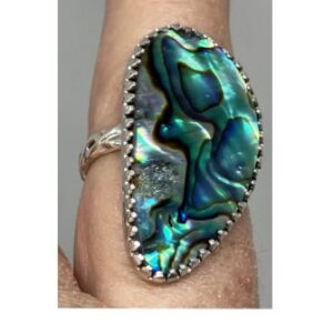 Rainbow Abalone Ring