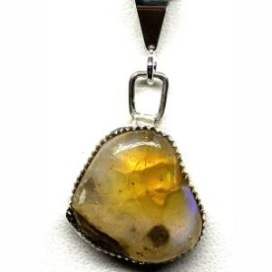 Clear Yellow Opal Pendant