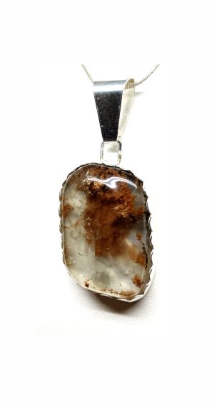 Pendant, Opal, Clear, Brown
