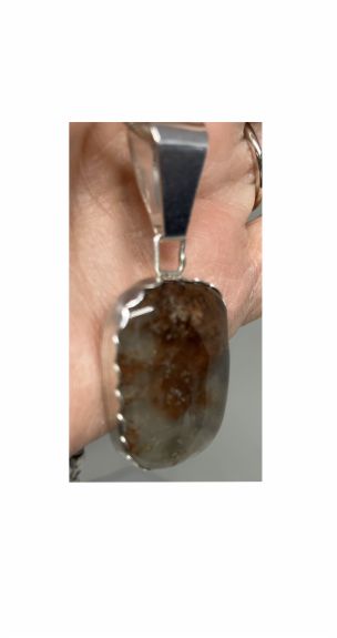 Pendant, Opal, Clear, Brown