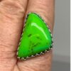 Lime Green Gaspeite Ring