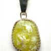 Yellow Pendant, Flower Agate Stone