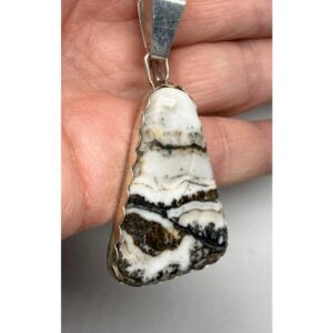 Black and White Dendrite Pendant