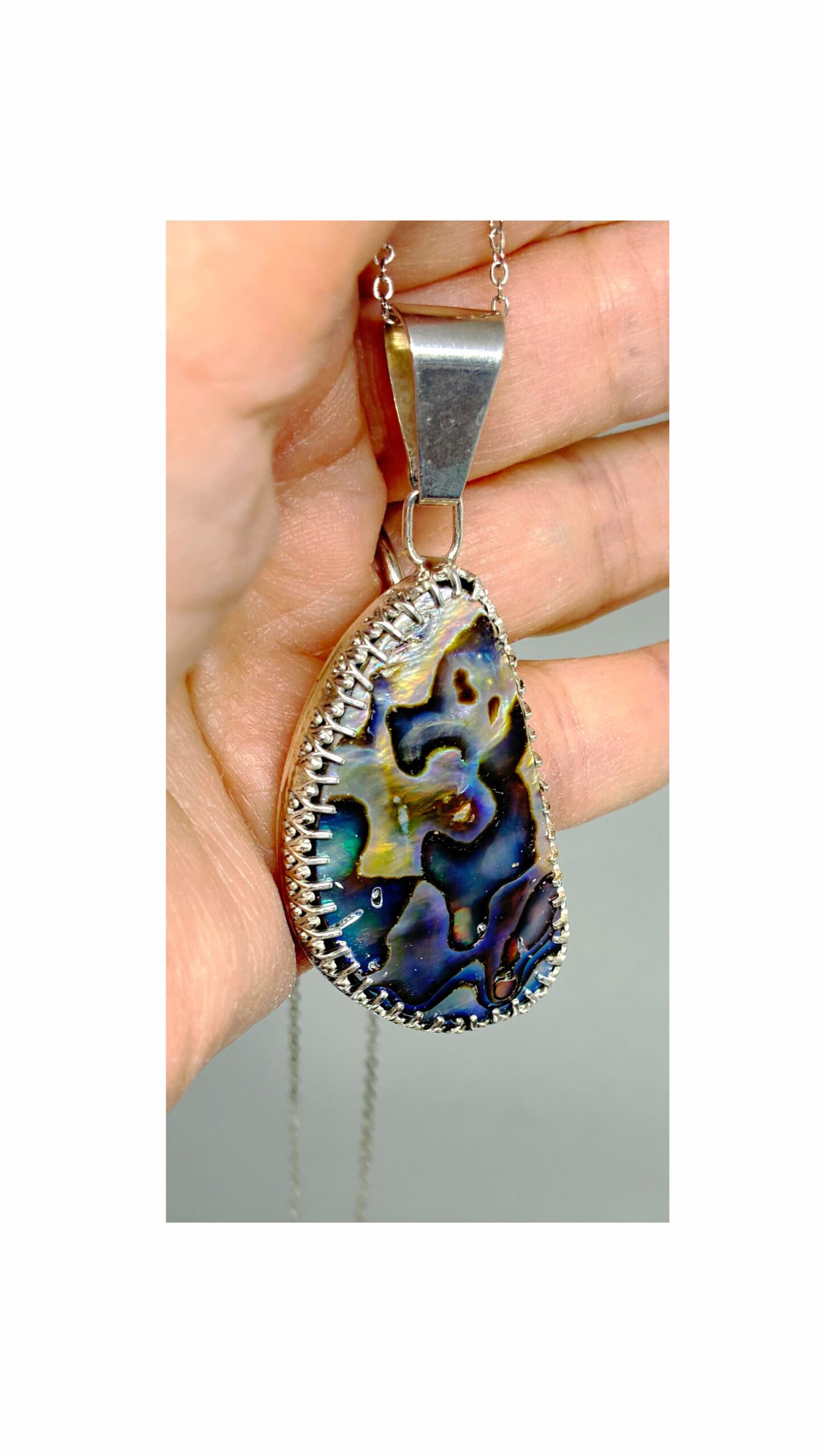 Pendant, Abalone, Dark A