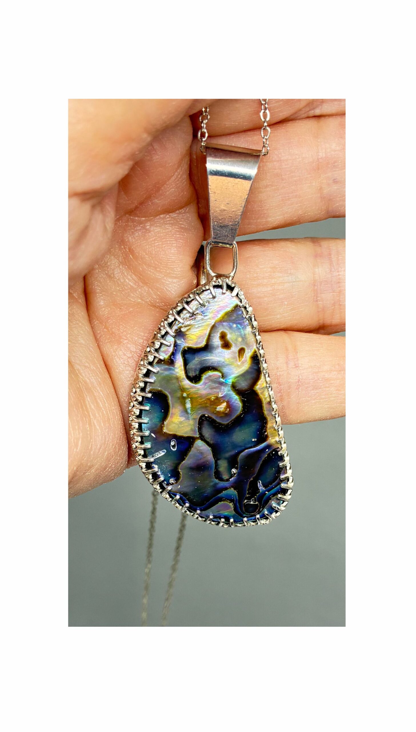 Pendant, Abalone, Dark A