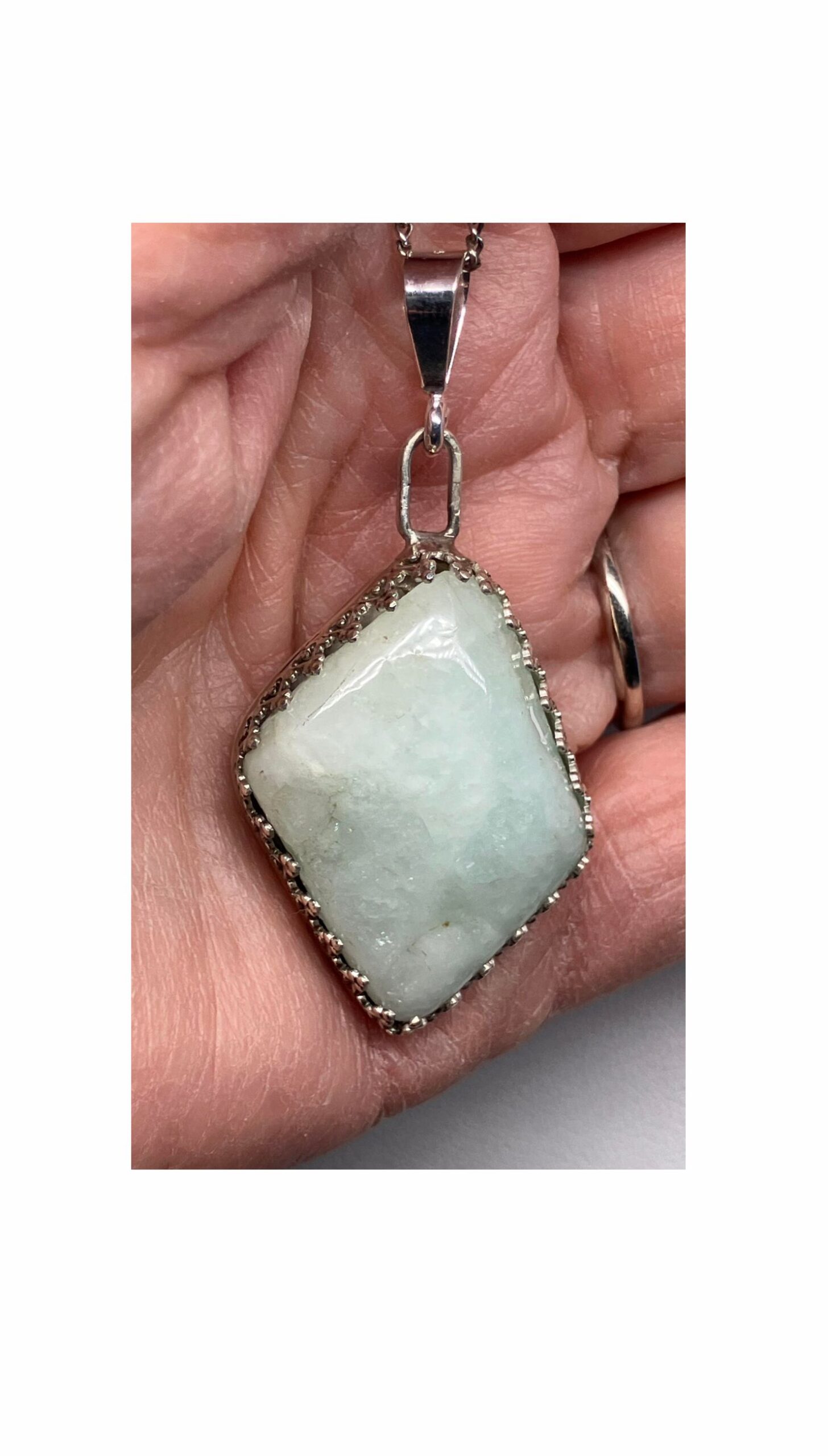 Pendant, Aquamarine, Blue B