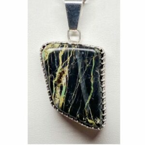 Black Jack Turquoise Pendant