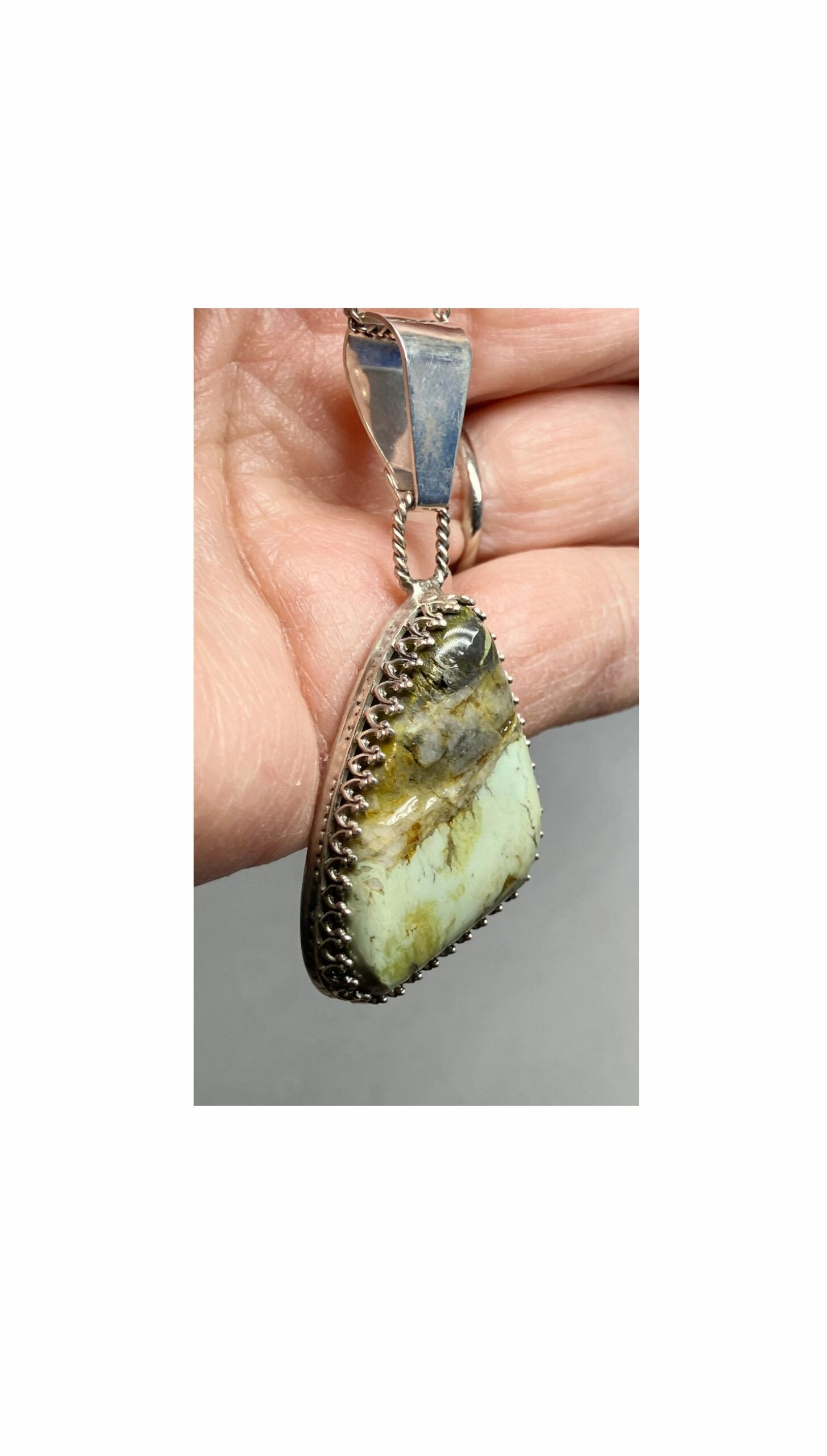 Pendant, Green, Turquoise, Unique