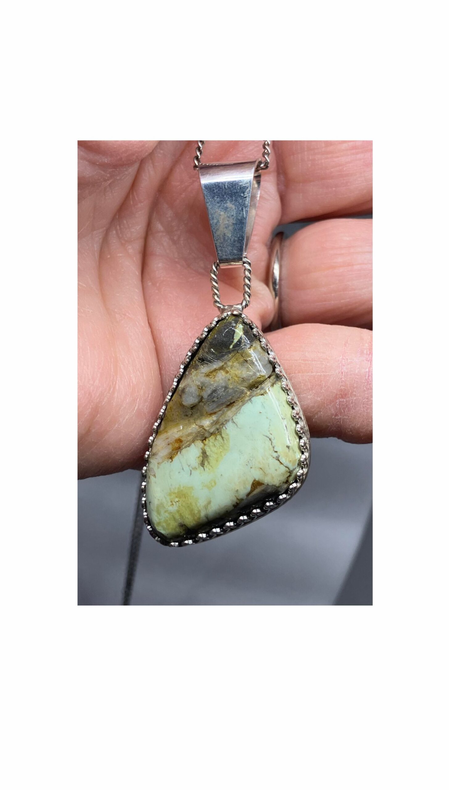 Pendant, Green, Turquoise, Unique