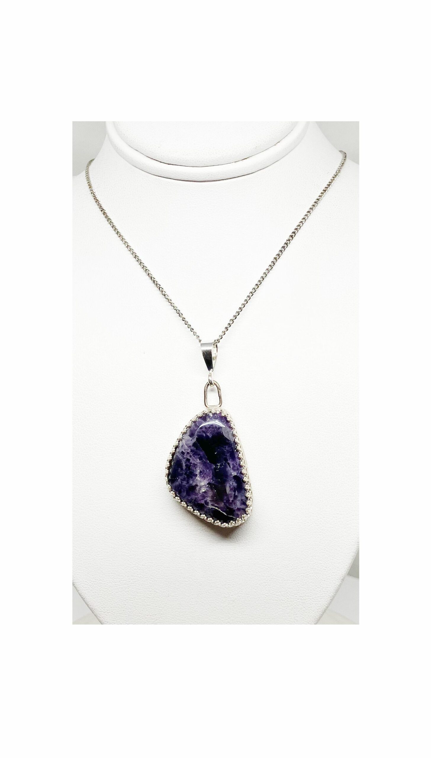 Pendant, Purple, Amethyst, Silver