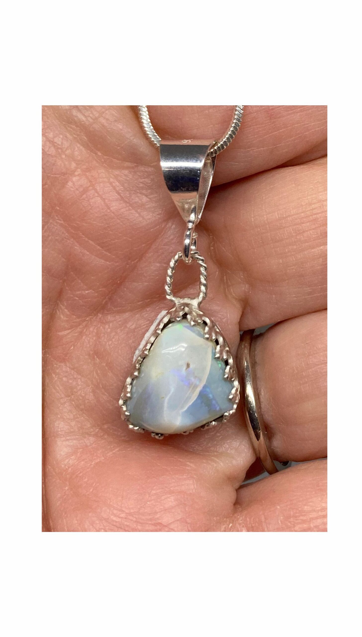 Pendant, Opal, Blue, Australia