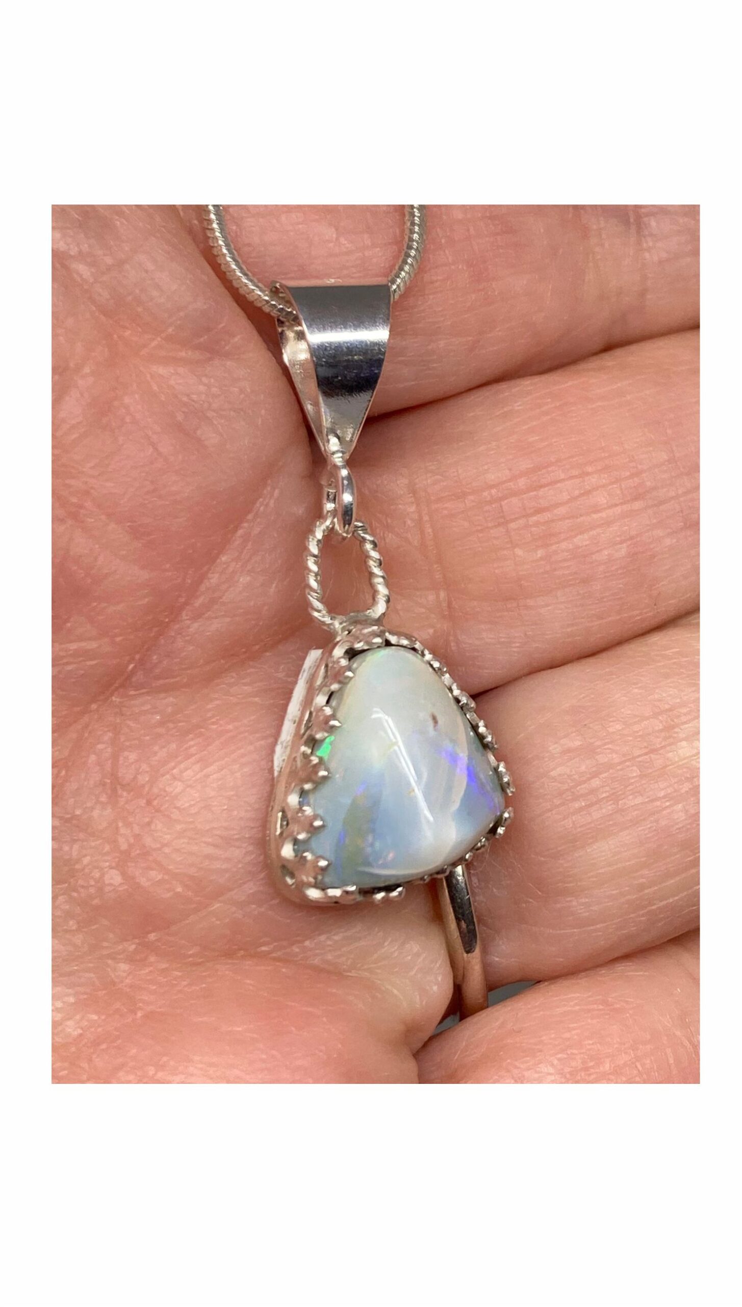 Pendant, Opal, Blue, Australia