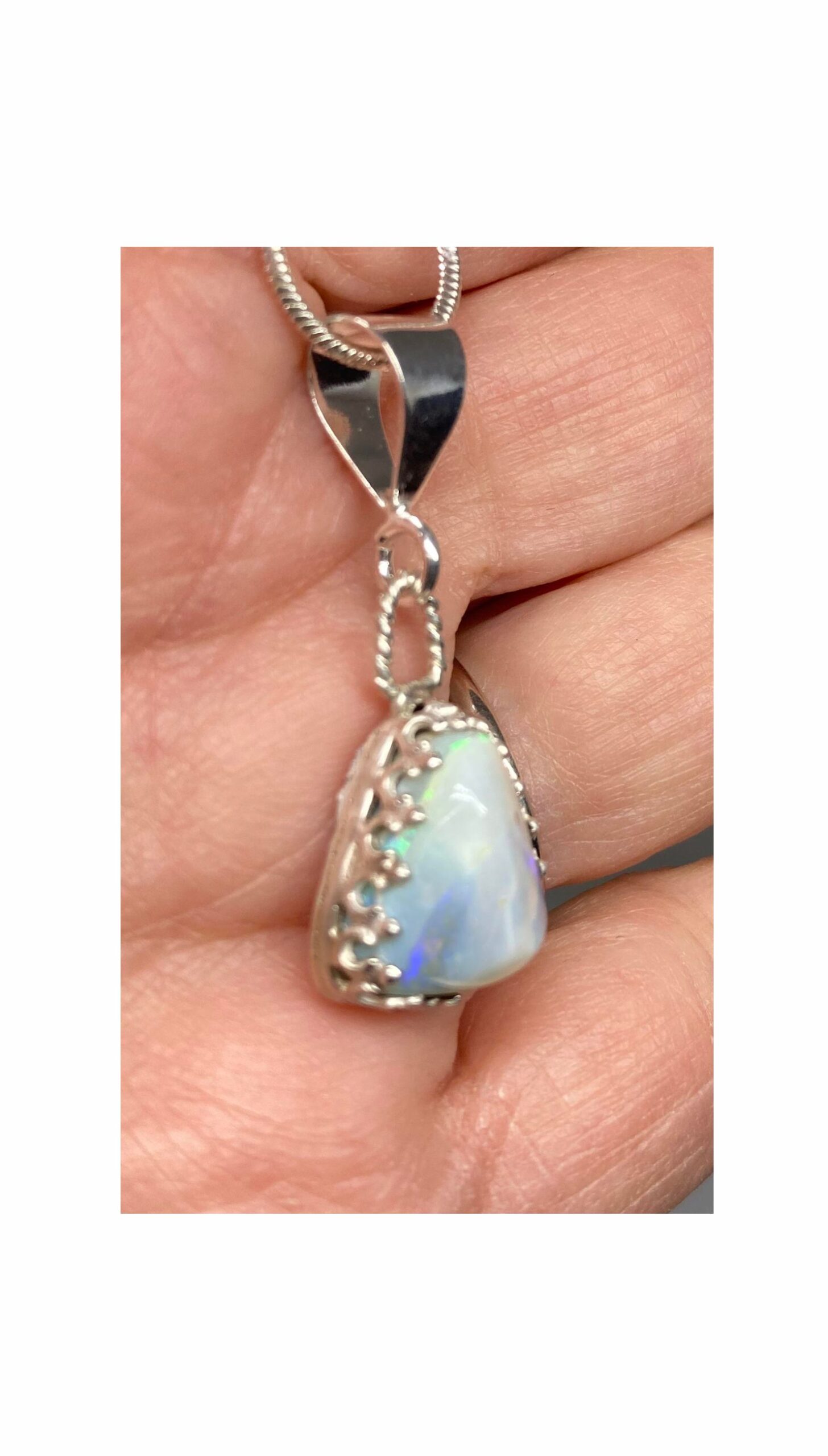 Pendant, Opal, Blue, Australia