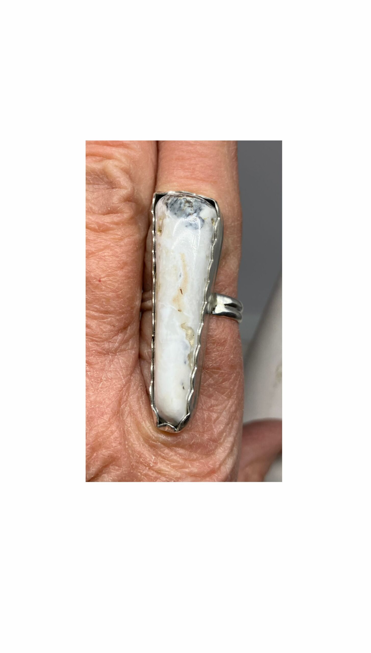 Ring, White Buffalo, Sterling