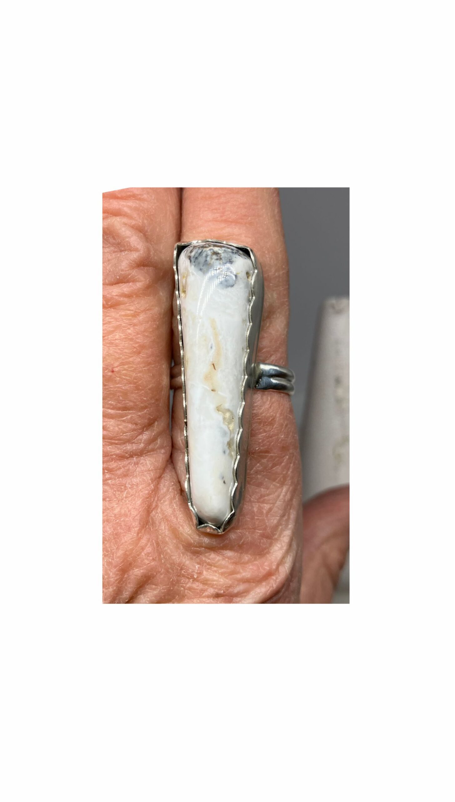 Ring, White Buffalo, Sterling