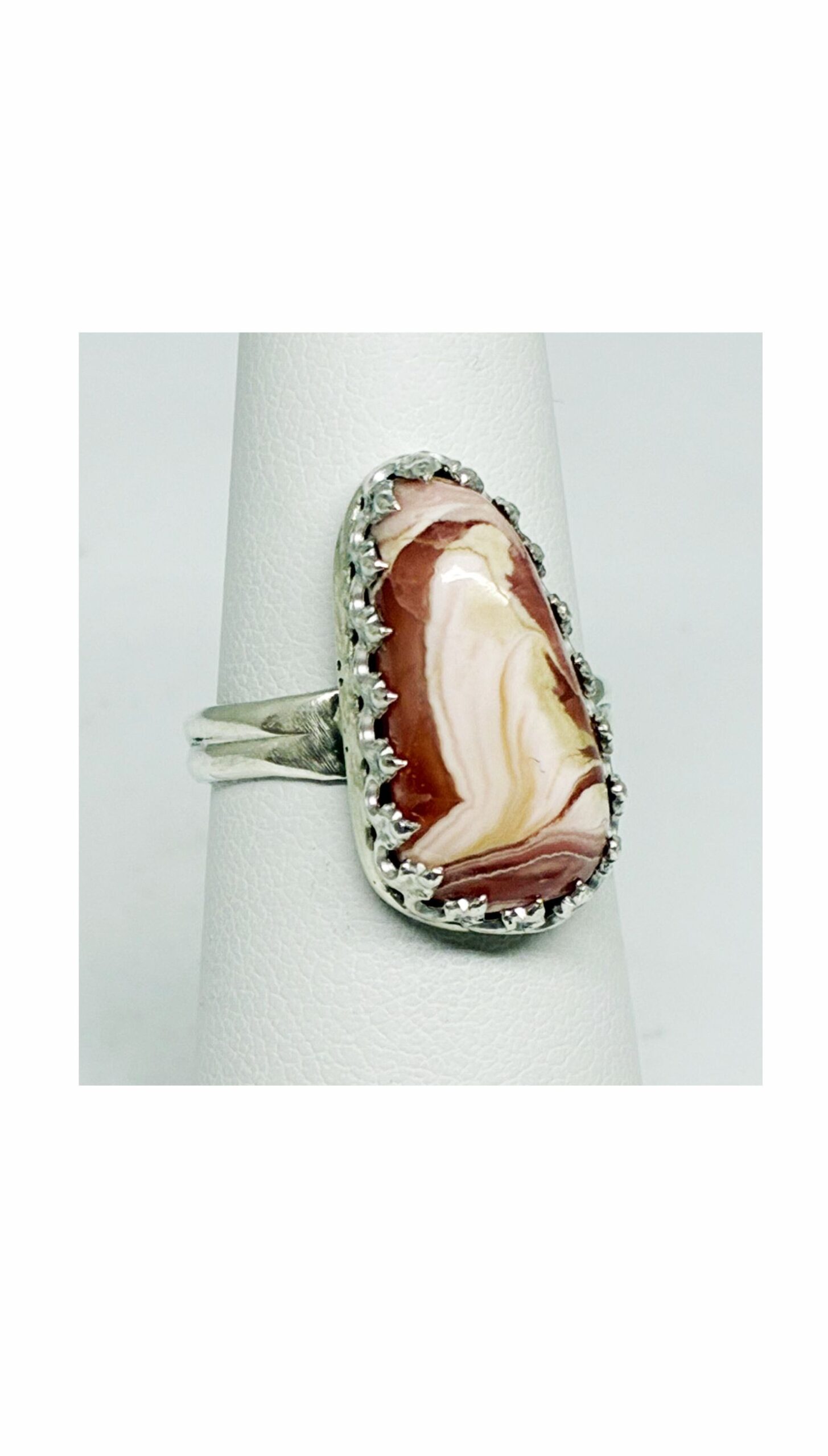 Pink Rhodochrosite Ring