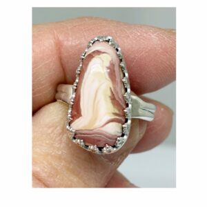Pink Rhodochrosite Ring