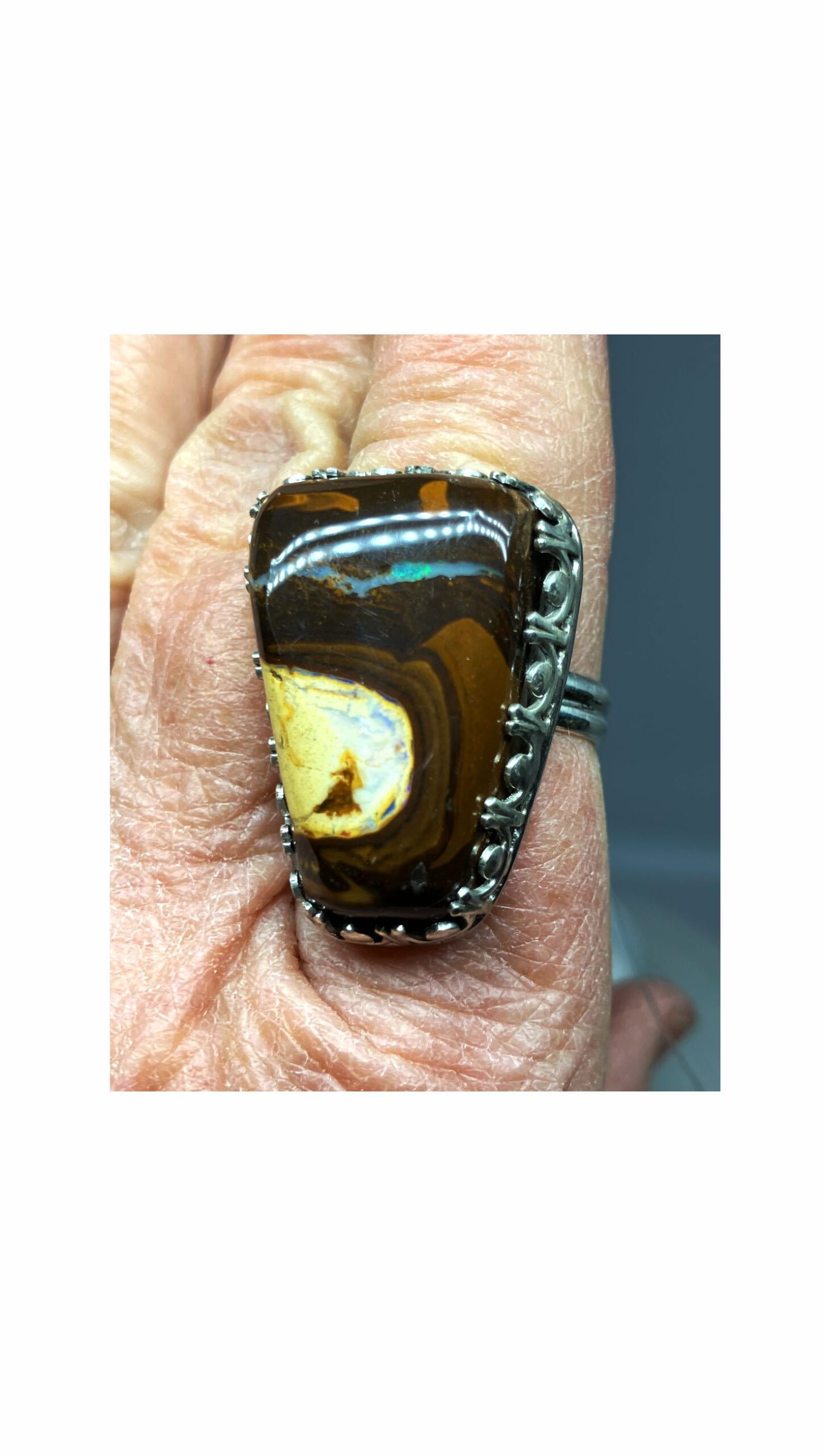 Ring, Opal, Blue, Jewelry, Unique